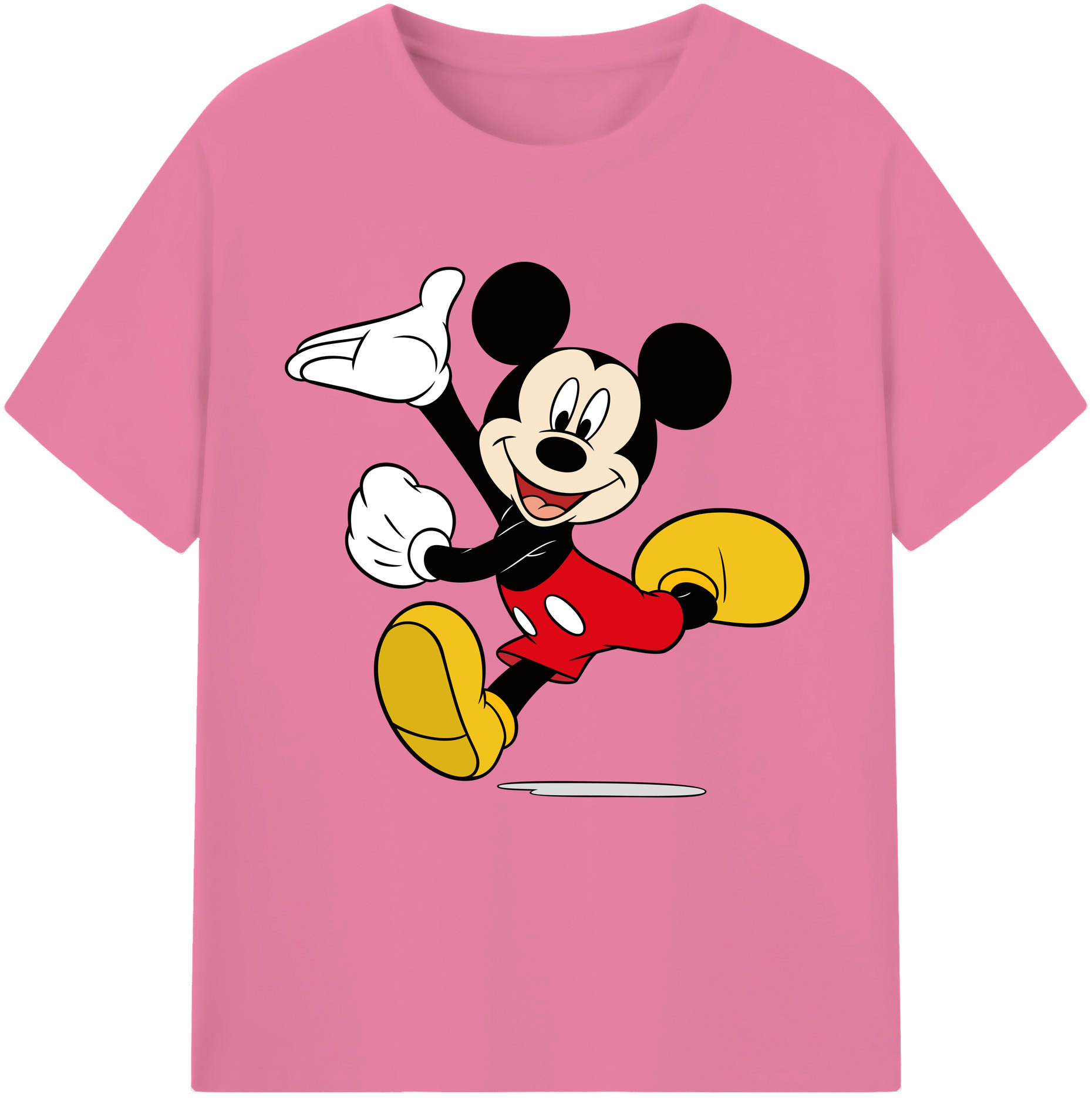 （画像用） ミッキーマウス Mickey Mouse 綿100％半袖Tシャツ（フロントプリント）